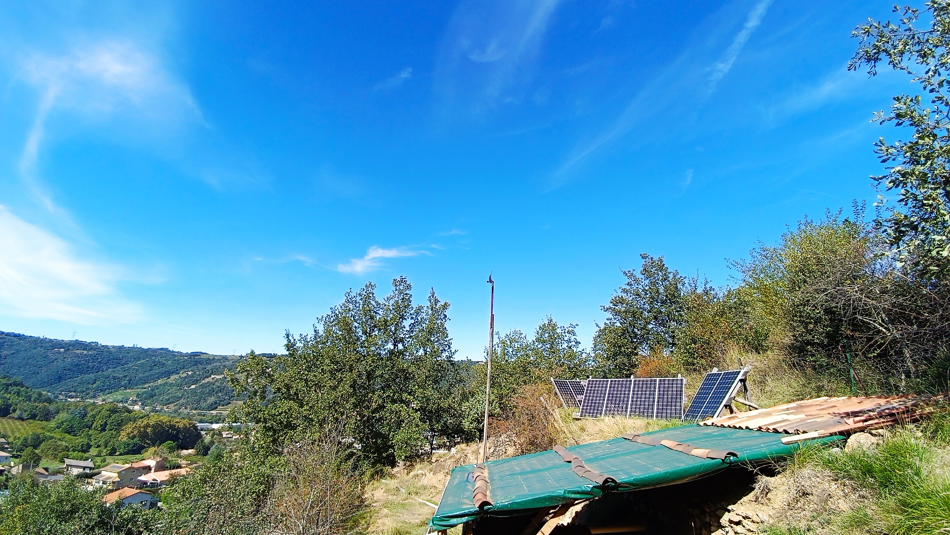 Vu depuis le haut de la propriété